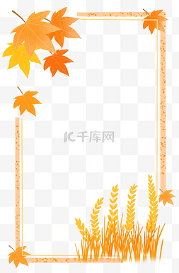 秋季枫叶边框