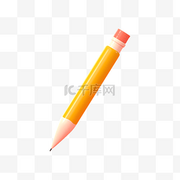新学期flag图片_3DC4D立体开学季开学用品铅笔