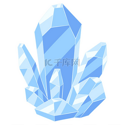 插图石头图片_水晶或结晶矿物的插图。