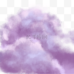 紫色彩云图片_厚涂紫色积云雨
