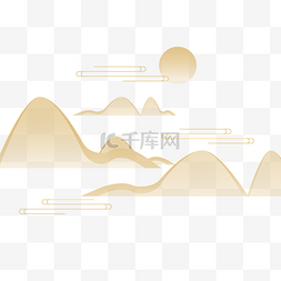 山水底纹图片_底纹金色山水