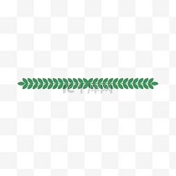 双层框图片_树叶简约绿色分隔线