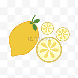 切成份的蛋糕图片_简单可爱的柠檬切成一半的柠檬可
