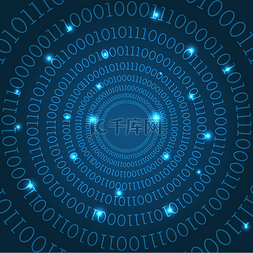 蓝色数字图片_蓝色科技数字隧道01程序透视