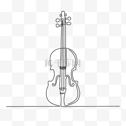 乐器线稿抽象小提琴