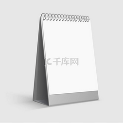 日历模板办公图片_日历模型。空白白色桌面办公日历