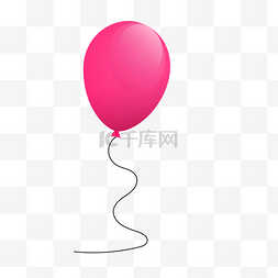 手绘粉红色气球