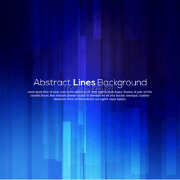 专题模板图片_蓝色的抽象线条商业矢量背景.