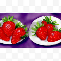 盘子里的草莓图片_盘子里的草莓