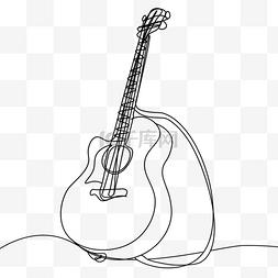 抽象线条乐器图片_抽象线条画背带吉他乐器