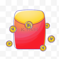 金融大图片_描边渐变红包夏天夏季促销电商狂