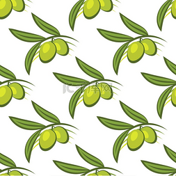 图案蔬菜图片_健康的新鲜绿橄榄在方形叶子树枝