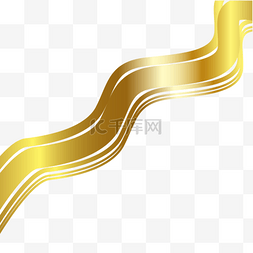 金色浮动元素图片_浮金丝带