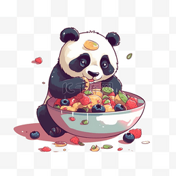 熊猫图片_扁平卡通动物元素
