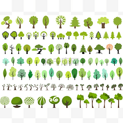 多样式图片_矢量文件的许多样式树
