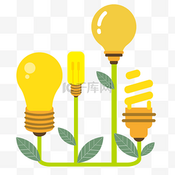 环保能源灯泡图片_环保节能型灯泡卡通