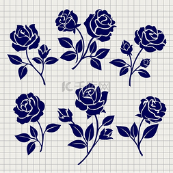 装饰白色玫瑰图片_笔记本页面上的玫瑰系列。