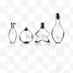 化妆品材质图片_透明玻璃香水瓶子