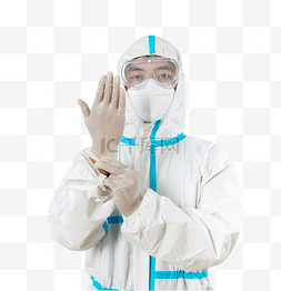 疫情防疫医生戴手套