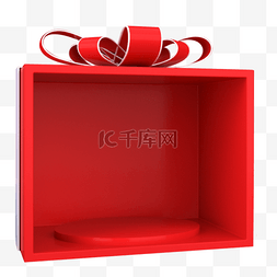 年货节促销红色图片_节日促销红色礼物盒春节不打烊