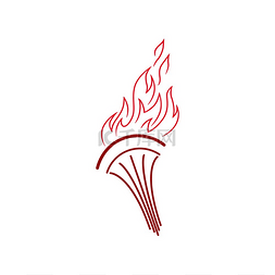 红色火炬图片_燃烧着象征着自由、荣誉和自由的