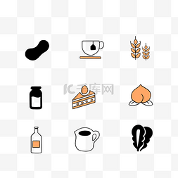 单色咖啡图片_秋天食物图标