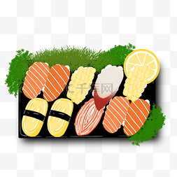 鱼籽拌饭图片_寿司拼盘