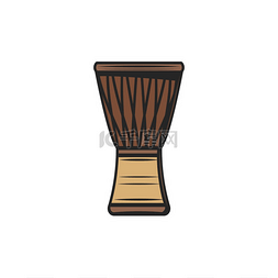 鼓非洲乐器孤立矢量非洲鼓高脚杯