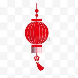 中国风剪纸新年图片_红金梅花灯笼剪纸元宵春节新年新