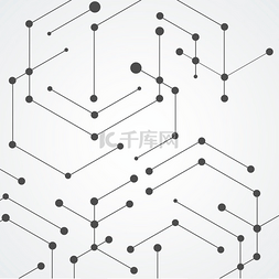 具有连接点和线的六角结构分子设