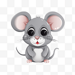 卡通可爱小动物元素手绘老鼠