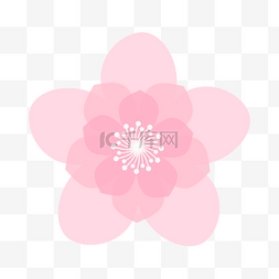 抽象层叠粉色水彩樱花
