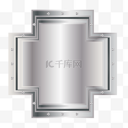 机械金属框图片_银色金属质感框