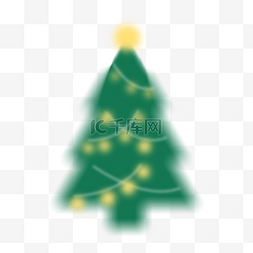绿色装饰圣诞树图片_绿色弥散圣诞节装饰圣诞树和星星