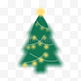 绿色弥散圣诞节装饰圣诞树和星星