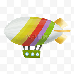 漂亮的气球卡通图片_飞艇多彩飞行工具漂亮