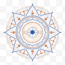 曼陀罗花纹几何现代图案