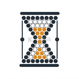 测量装置图片_隔离砂计时器图标矢量沙漏与流动