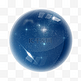 立体几何半透明通透蓝色圆形