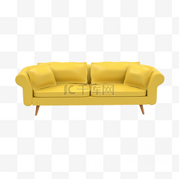 黄色懒人沙发图片_3D家具家居单品沙发