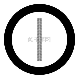 矢量轮胎轨迹图片_打印圆形黑色矢量插图图像实心轮