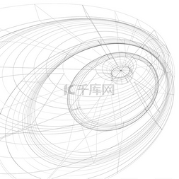 线框几何图片_3d 网格现代风格化抽象背景，单色
