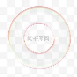 酸性几何图形图片_C4D立体透明图形同心圆
