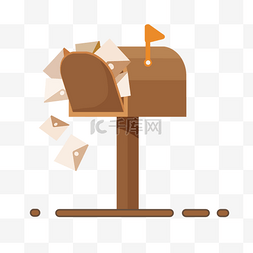 邮箱邮件概念塞满的信箱木质