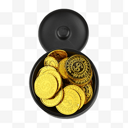 财富金币黄金陶罐