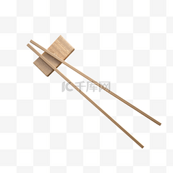 筷子木图片_C4D竹筷木筷模型