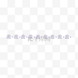 分割图标图片_紫色鲜花图案复古分割线