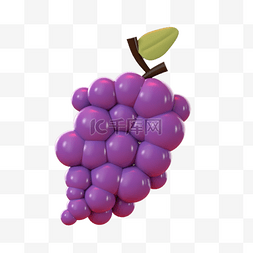 新鲜水果立体图片_3DC4D立体水果葡萄