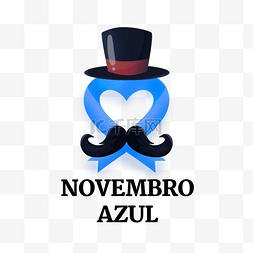 巴西蓝色十一月绅士创意