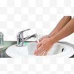 抗肺炎勤洗手的人
